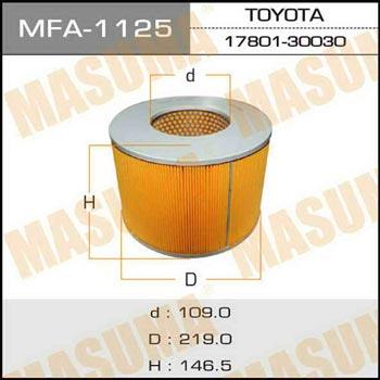 Masuma MFA-1125 Filtr powietrza MFA1125: Dobra cena w Polsce na 2407.PL - Kup Teraz!