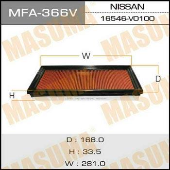 Masuma MFA-366 Air filter MFA366: Buy near me in Poland at 2407.PL - Good price!
