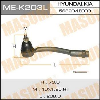 Masuma ME-K203L Tie rod end left MEK203L: Buy near me in Poland at 2407.PL - Good price!