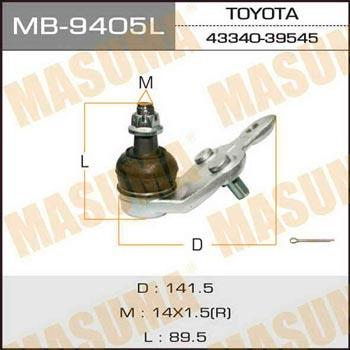 Masuma MB-9405L Ball joint MB9405L: Buy near me at 2407.PL in Poland at an Affordable price!