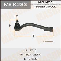 Masuma ME-K233L Tie rod end left MEK233L: Buy near me in Poland at 2407.PL - Good price!