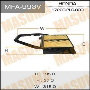 Masuma MFA-993 Воздушный фильтр MFA993: Отличная цена - Купить в Польше на 2407.PL!