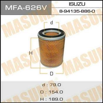 Masuma MFA-626 Air filter MFA626: Buy near me in Poland at 2407.PL - Good price!
