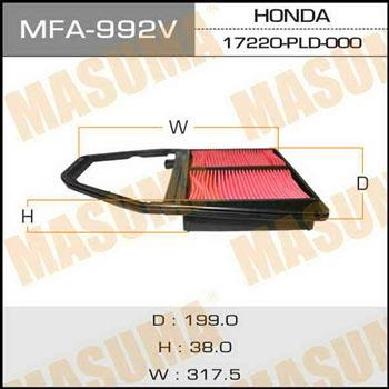 Masuma MFA-992 Air filter MFA992: Buy near me in Poland at 2407.PL - Good price!