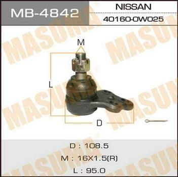 Masuma MB-4842 Ball joint MB4842: Buy near me in Poland at 2407.PL - Good price!