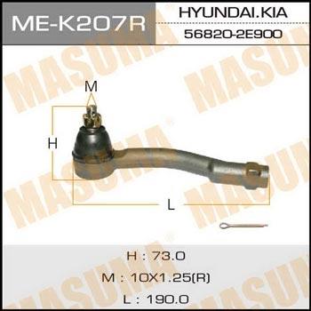 Masuma ME-K207R Tie rod end right MEK207R: Buy near me in Poland at 2407.PL - Good price!