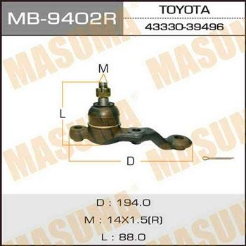 Masuma MB-9402R Ball joint MB9402R: Buy near me in Poland at 2407.PL - Good price!
