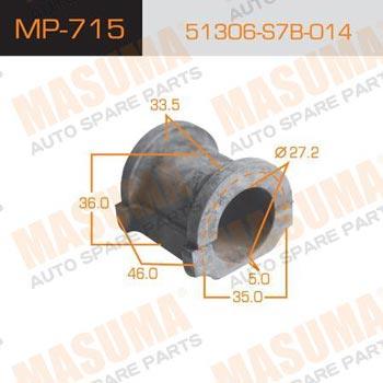 Masuma MP-715 Втулка стабилизатора переднего MP715: Отличная цена - Купить в Польше на 2407.PL!