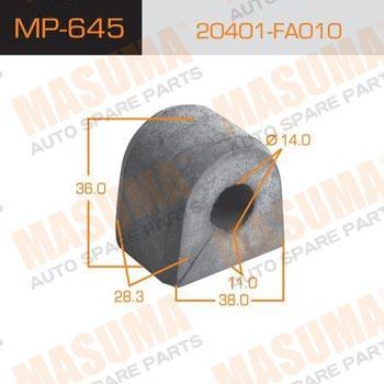 Masuma MP-645 Rear stabilizer bush MP645: Buy near me in Poland at 2407.PL - Good price!