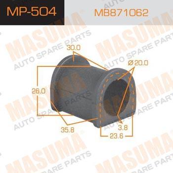 Masuma MP-504 Втулка стабилизатора заднего MP504: Отличная цена - Купить в Польше на 2407.PL!