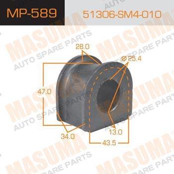 Masuma MP-589 Втулка стабилизатора переднего MP589: Отличная цена - Купить в Польше на 2407.PL!