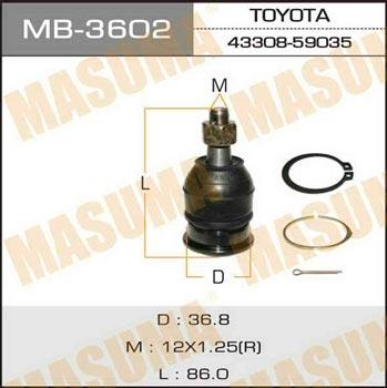 Masuma MB-3602 Опора шаровая MB3602: Отличная цена - Купить в Польше на 2407.PL!