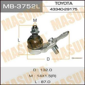 Masuma MB-3752L Опора шаровая MB3752L: Отличная цена - Купить в Польше на 2407.PL!