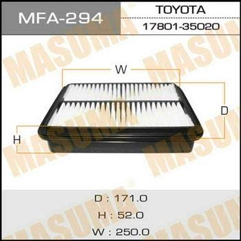 Masuma MFA-294 Air filter MFA294: Buy near me at 2407.PL in Poland at an Affordable price!