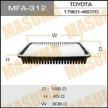 Masuma MFA-312 Air filter MFA312: Buy near me in Poland at 2407.PL - Good price!