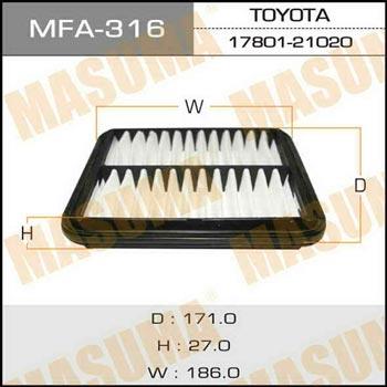 Masuma MFA-316 Air filter MFA316: Buy near me in Poland at 2407.PL - Good price!