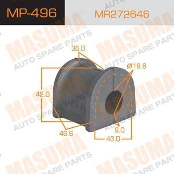 Masuma MP-496 Втулка стабилизатора переднего MP496: Отличная цена - Купить в Польше на 2407.PL!