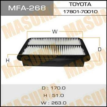 Masuma MFA-268 Filtr powietrza MFA268: Dobra cena w Polsce na 2407.PL - Kup Teraz!