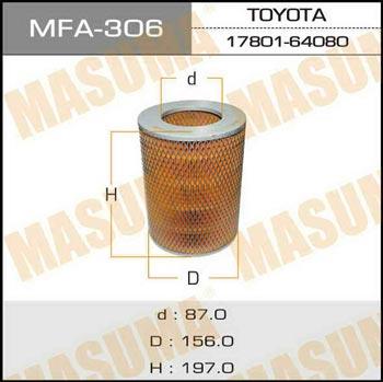 Masuma MFA-306 Воздушный фильтр MFA306: Отличная цена - Купить в Польше на 2407.PL!