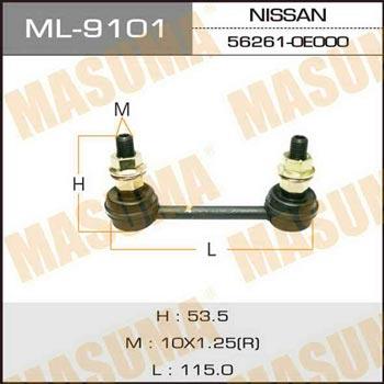 Masuma ML-9101 Rear stabilizer bar ML9101: Buy near me in Poland at 2407.PL - Good price!