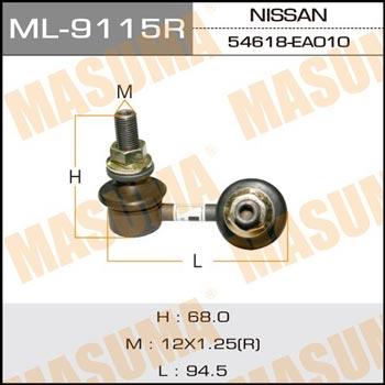 Masuma ML-9115R Front stabilizer bar, right ML9115R: Buy near me in Poland at 2407.PL - Good price!