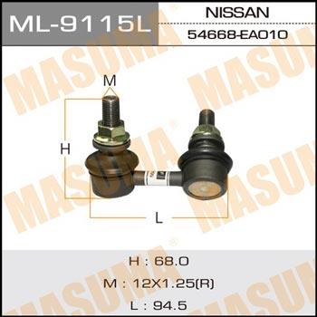 Masuma ML-9115L Rod/Strut, stabiliser ML9115L: Buy near me in Poland at 2407.PL - Good price!
