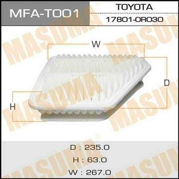 Masuma MFA-T001 Air filter MFAT001: Buy near me in Poland at 2407.PL - Good price!