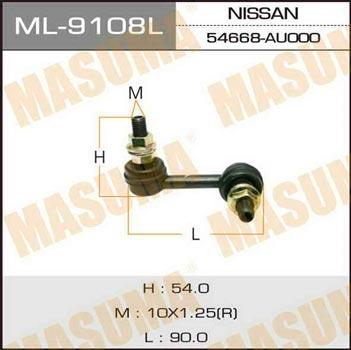 Masuma ML-9108L Rod/Strut, stabiliser ML9108L: Buy near me in Poland at 2407.PL - Good price!