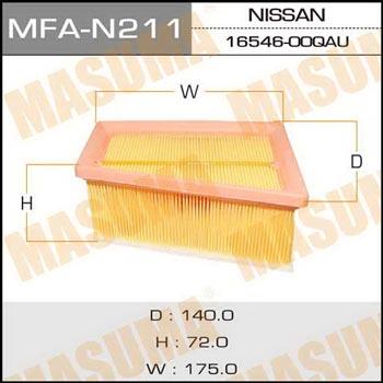 Masuma MFA-N211 Air filter MFAN211: Buy near me in Poland at 2407.PL - Good price!