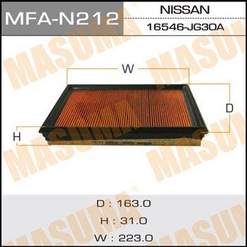 Masuma MFA-N212 Air filter MFAN212: Buy near me in Poland at 2407.PL - Good price!