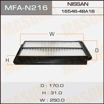 Masuma MFA-N216 Air filter MFAN216: Buy near me in Poland at 2407.PL - Good price!