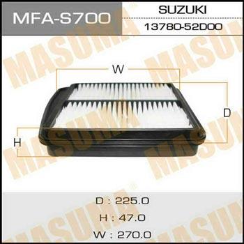 Masuma MFA-S700 Воздушный фильтр MFAS700: Отличная цена - Купить в Польше на 2407.PL!