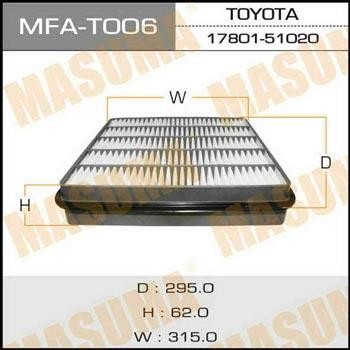 Masuma MFA-T006 Luftfilter MFAT006: Kaufen Sie zu einem guten Preis in Polen bei 2407.PL!
