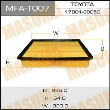 Masuma MFA-T007 Filtr powietrza MFAT007: Dobra cena w Polsce na 2407.PL - Kup Teraz!