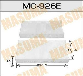 Masuma MC-926 Filter, interior air MC926: Buy near me in Poland at 2407.PL - Good price!