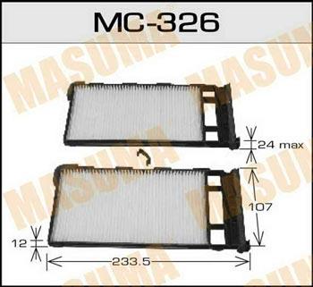 Masuma MC-326 Фільтр салону MC326: Приваблива ціна - Купити у Польщі на 2407.PL!