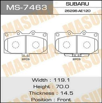 Masuma MS-7463 Bremsbackensatz MS7463: Kaufen Sie zu einem guten Preis in Polen bei 2407.PL!
