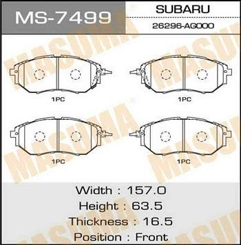 Masuma MS-7499 Bremsbackensatz MS7499: Kaufen Sie zu einem guten Preis in Polen bei 2407.PL!