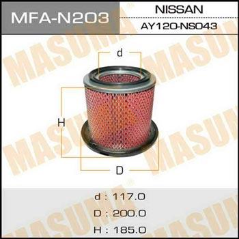 Masuma MFA-N203 Air filter MFAN203: Buy near me in Poland at 2407.PL - Good price!