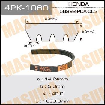 Masuma 4PK-1060 V-ribbed belt 4PK1060 4PK1060: Buy near me in Poland at 2407.PL - Good price!