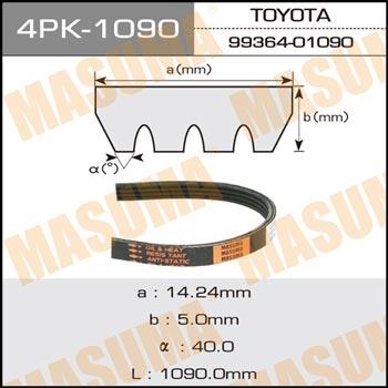 Masuma 4PK-1090 Ремень поликлиновой 4PK1090 4PK1090: Отличная цена - Купить в Польше на 2407.PL!