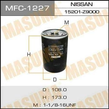Masuma MFC-1227 Масляный фильтр MFC1227: Отличная цена - Купить в Польше на 2407.PL!