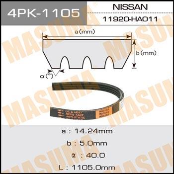 Masuma 4PK-1105 V-ribbed belt 4PK1105 4PK1105: Buy near me in Poland at 2407.PL - Good price!