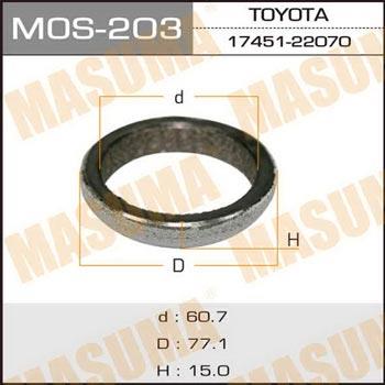 Masuma MOS-203 Exhaust pipe gasket MOS203: Buy near me in Poland at 2407.PL - Good price!