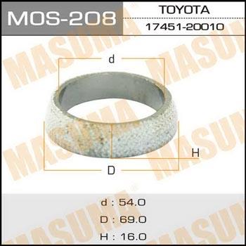 Masuma MOS-208 O-ring exhaust system MOS208: Buy near me in Poland at 2407.PL - Good price!