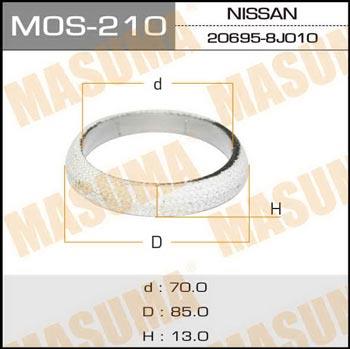 Masuma MOS-210 O-ring exhaust system MOS210: Buy near me in Poland at 2407.PL - Good price!