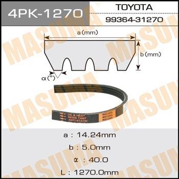 Masuma 4PK-1270 V-ribbed belt 4PK1270 4PK1270: Buy near me in Poland at 2407.PL - Good price!
