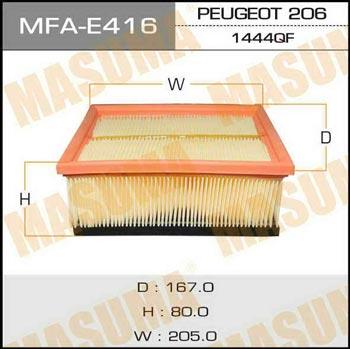 Masuma MFA-E416 Повітряний фільтр MFAE416: Приваблива ціна - Купити у Польщі на 2407.PL!