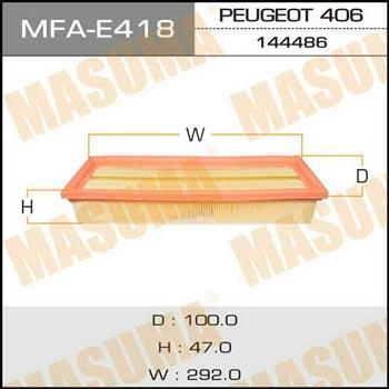 Masuma MFA-E418 Filtr powietrza MFAE418: Dobra cena w Polsce na 2407.PL - Kup Teraz!