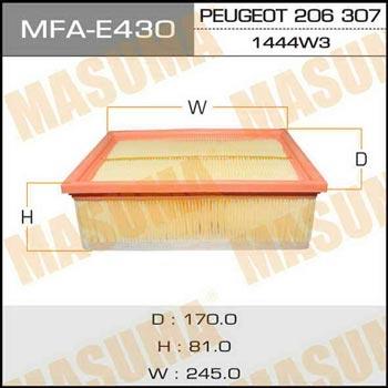 Masuma MFA-E430 Filtr powietrza MFAE430: Dobra cena w Polsce na 2407.PL - Kup Teraz!